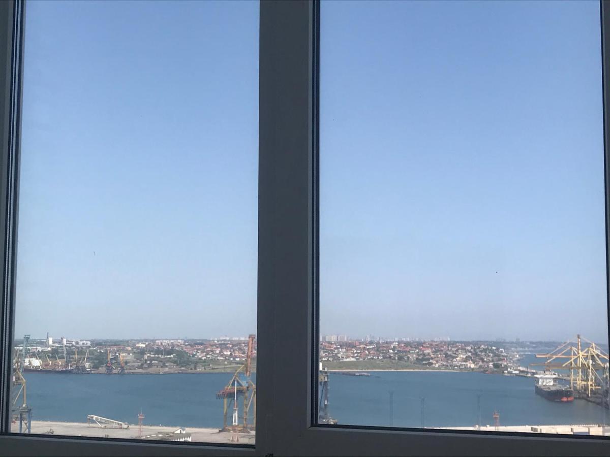 Ferienwohnung Flat with the sea view Tschornomorske Exterior foto