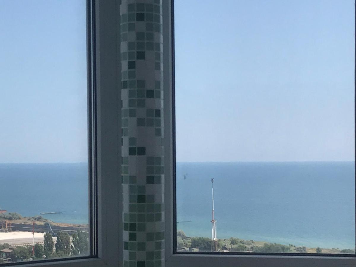 Ferienwohnung Flat with the sea view Tschornomorske Exterior foto