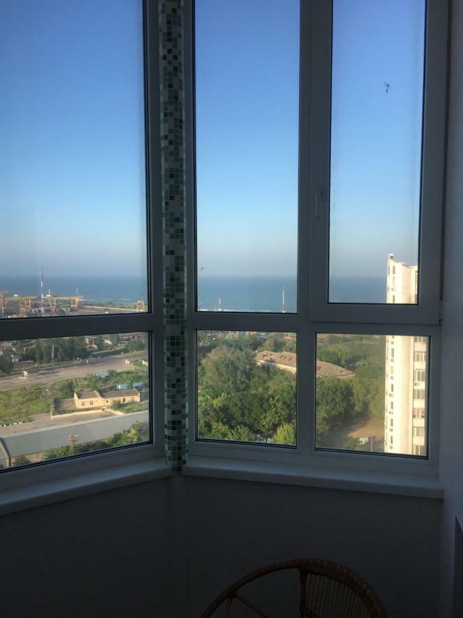 Ferienwohnung Flat with the sea view Tschornomorske Exterior foto